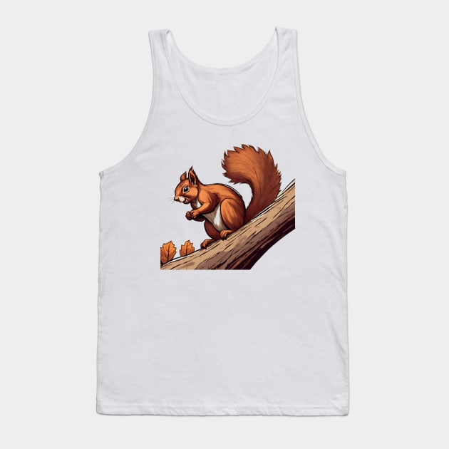 squirrel holding a nut Tank Top by dodolanlaku